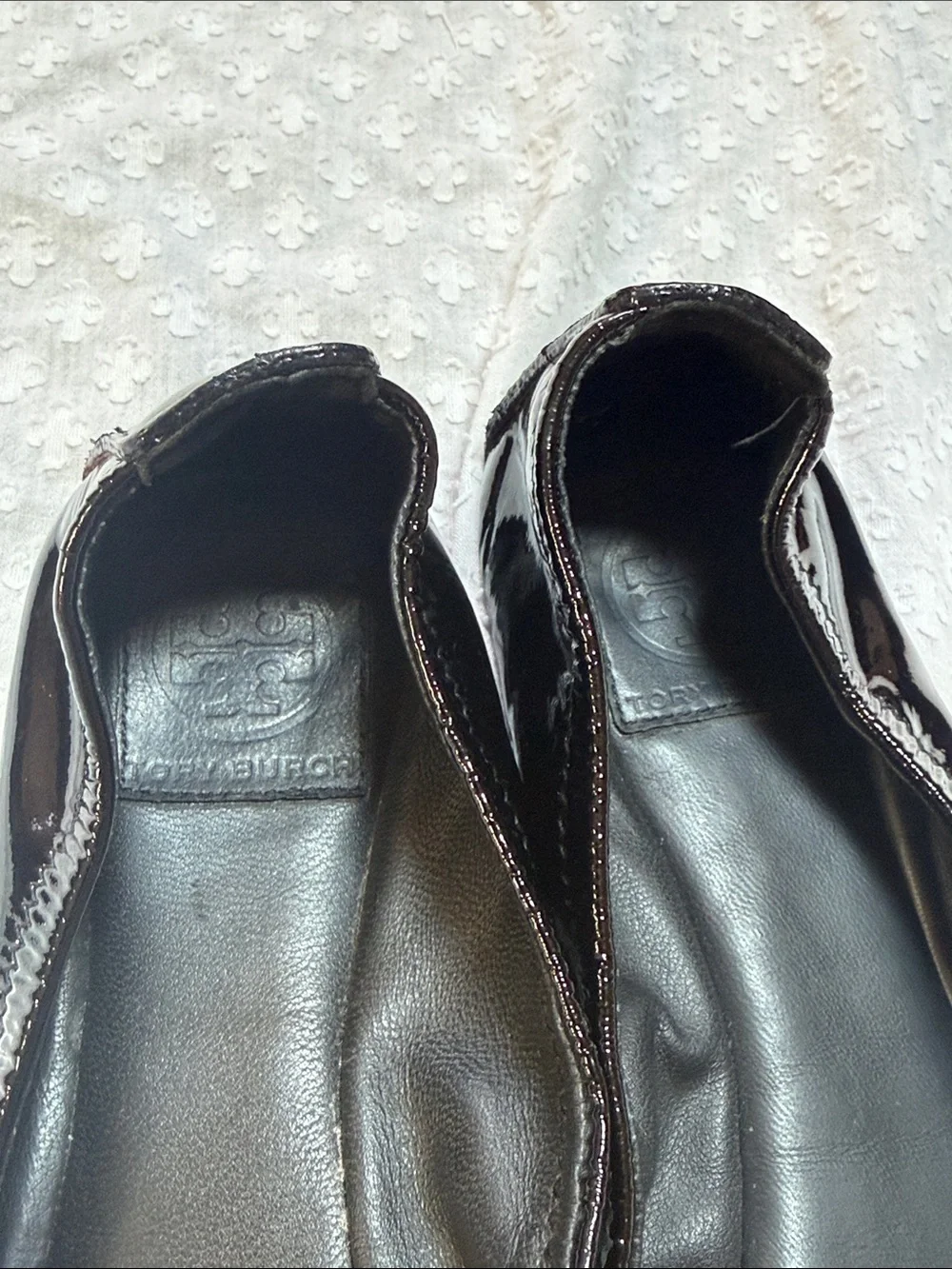 Tory Burch Eddie patent leather ballet flats size 9